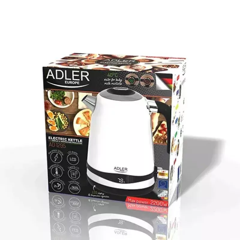 Elektriskā tējkanna Adler 1.7 L 2200 W Balta
