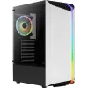 Aerocool Bionic V2 Midi Tower datora korpuss, ATX / micro ATX / Mini-ITX, rūdīts stikls, RGB, baltā krāsā