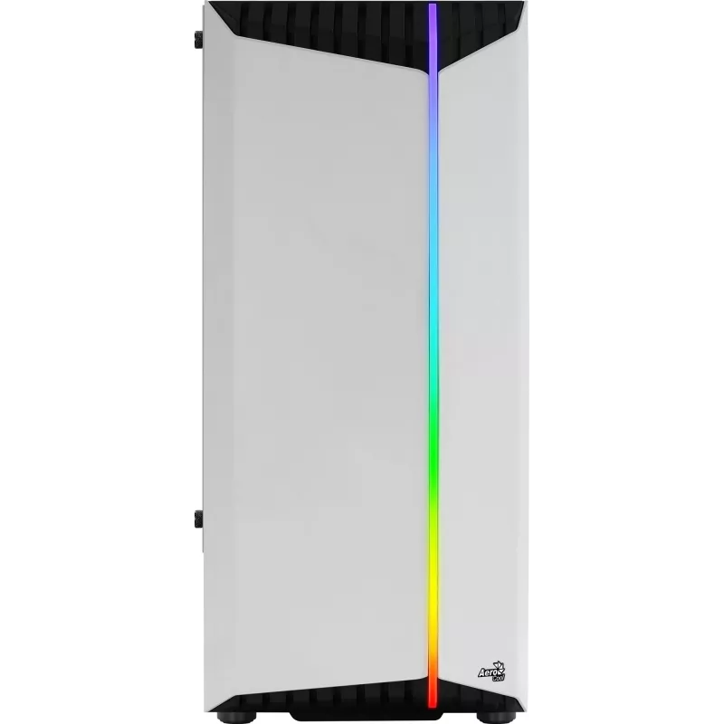 Aerocool Bionic V2 Midi Tower datora korpuss, ATX / micro ATX / Mini-ITX, rūdīts stikls, RGB, baltā krāsā