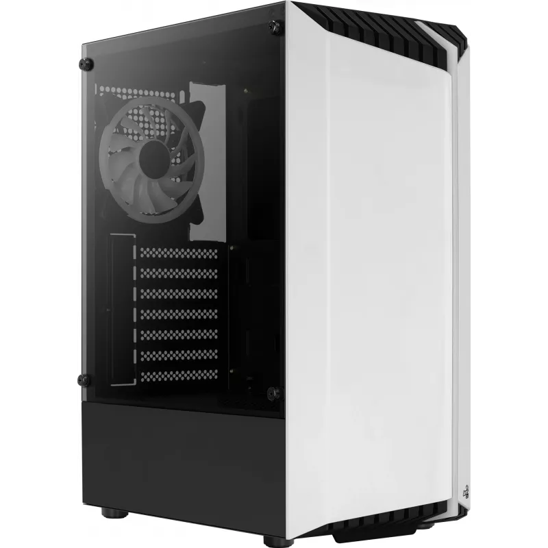 Aerocool Bionic V2 Midi Tower datora korpuss, ATX / micro ATX / Mini-ITX, rūdīts stikls, RGB, baltā krāsā