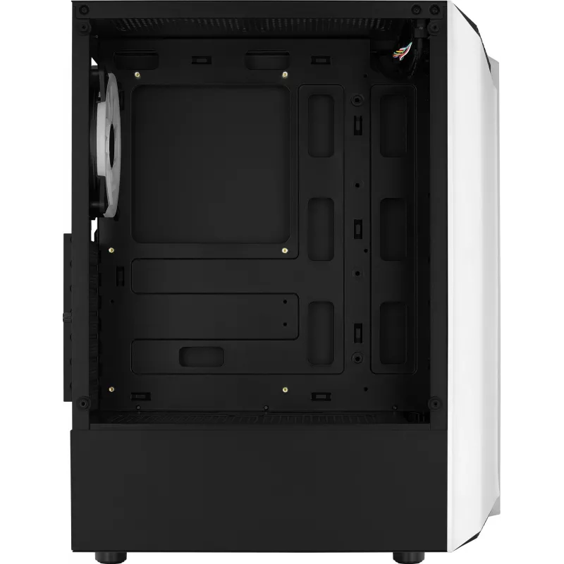Aerocool Bionic V2 Midi Tower datora korpuss, ATX / micro ATX / Mini-ITX, rūdīts stikls, RGB, baltā krāsā