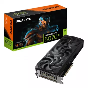 GIGABYTE GeForce RTX 5070 Ti WINDFORCE OC SFF 16G videokarte - 16GB GDDR7, 256bit, PCI-E 5.0, 2497 MHz kodola frekvence, 3 x DP 2.1a, 1 x HDMI 2.1b, NVIDIA DLSS 4, GV-N507TWF3OC-16GD