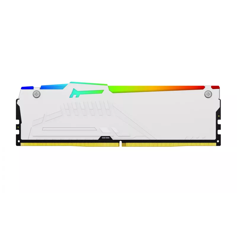 Kingston FURY Beast 32GB (2x16GB) DDR5 5600MHz CL36 atmiņas komplekts baltā krāsā ar RGB apgaismojumu un AMD EXPO atbalstu