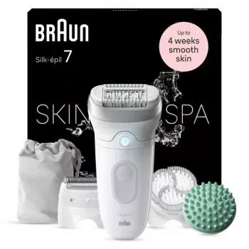 Braun Silk-épil 7 7-081 epilators ar 40 pincetēm Balts