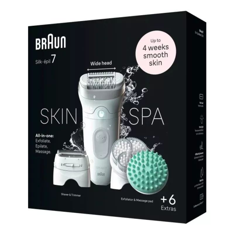 Braun Silk-épil 7 7-081 epilators ar 40 pincetēm Balts