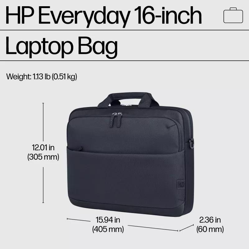 HP Everyday 16 collu klēpjdatora soma, portfelis, 40,9 cm (16,1 colla), plecu siksna, 510 g