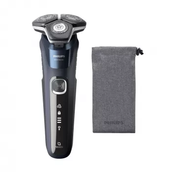 Philips SHAVER Series 5000 S5885/10 vīriešu skuveklis, rotācijas skuveklis, trimeris, melns, zils