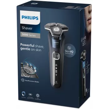 Philips SHAVER Series 5000 S5885/10 vīriešu skuveklis, rotācijas skuveklis, trimeris, melns, zils