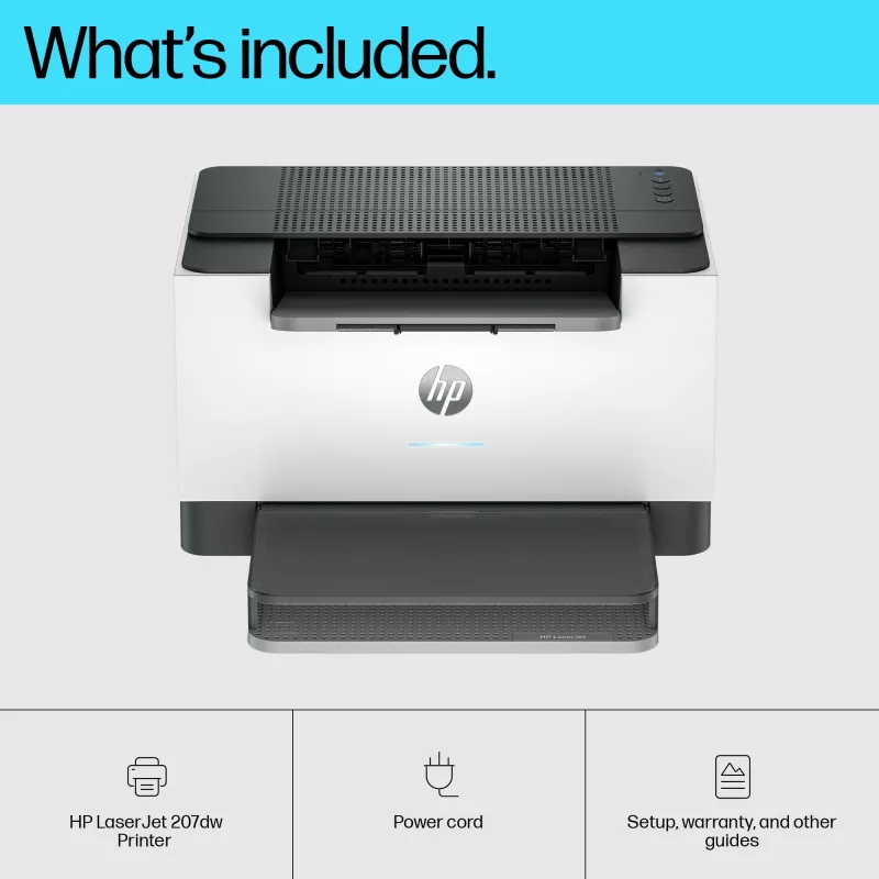 HP LaserJet M207dw printeris, lāzeris, 600 x 600 DPI, A4, 27 lpp/min, abpusējā druka, pelēks, balts