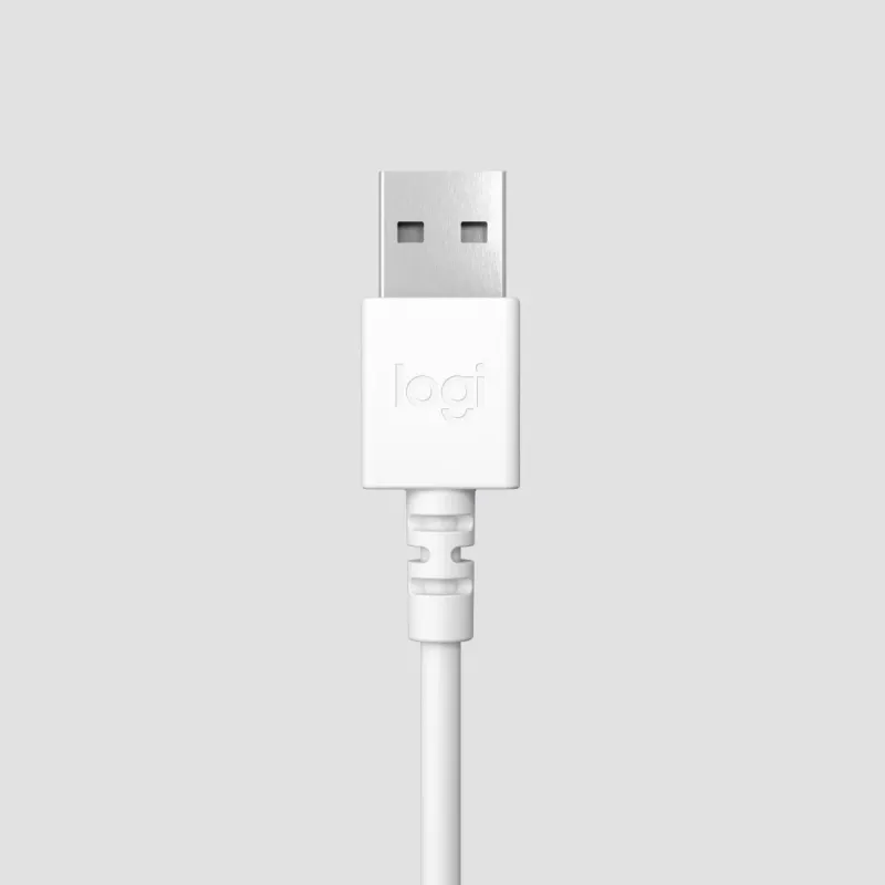 LOGITECH H390 USB-A austiņas ar mikrofonu - balta
