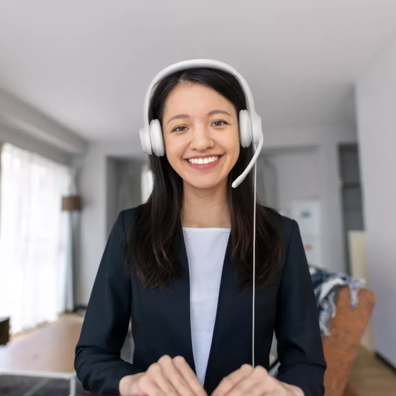 LOGITECH H390 USB-A austiņas ar mikrofonu - balta