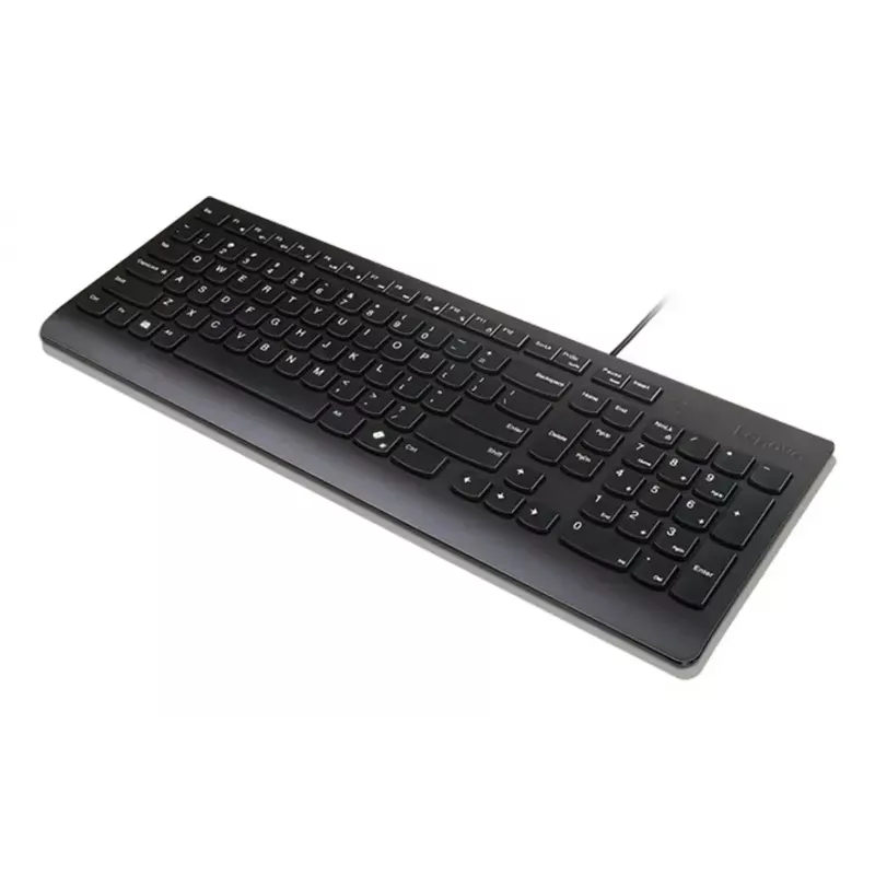 Lenovo 4Y41R64681 pilnizmēra vadu USB tastatūra, Nordic izkārtojums, melna