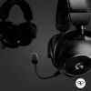 LOGITECH Pro X 2 Lightspeed bezvadu spēļu austiņas - Melna