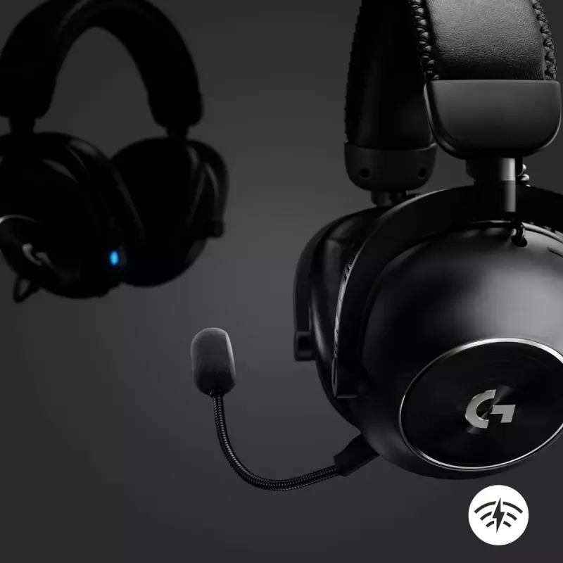 LOGITECH Pro X 2 Lightspeed bezvadu spēļu austiņas - Melna