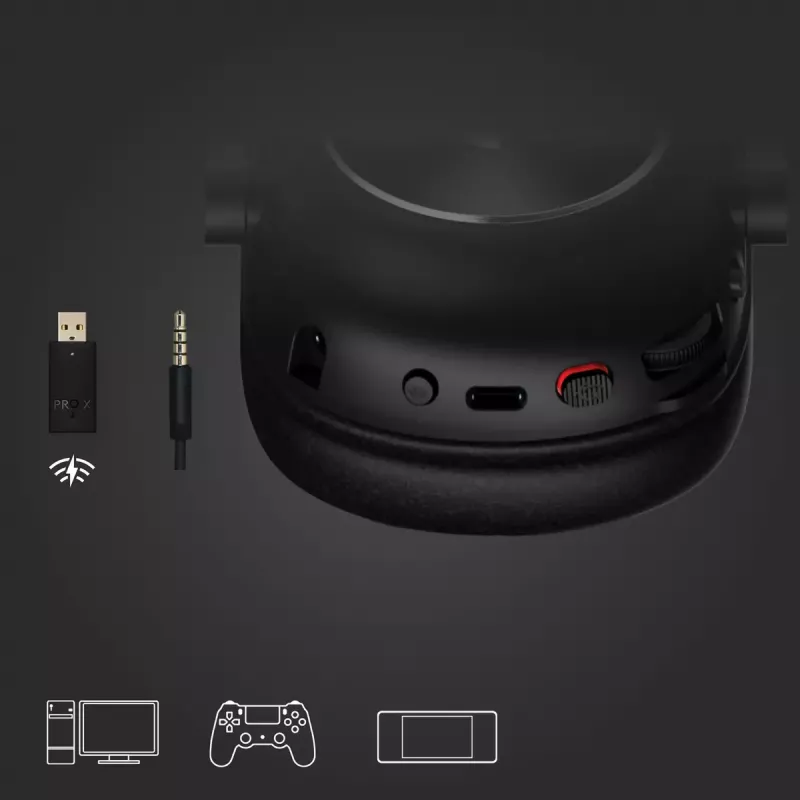 LOGITECH Pro X 2 Lightspeed bezvadu spēļu austiņas - Melna