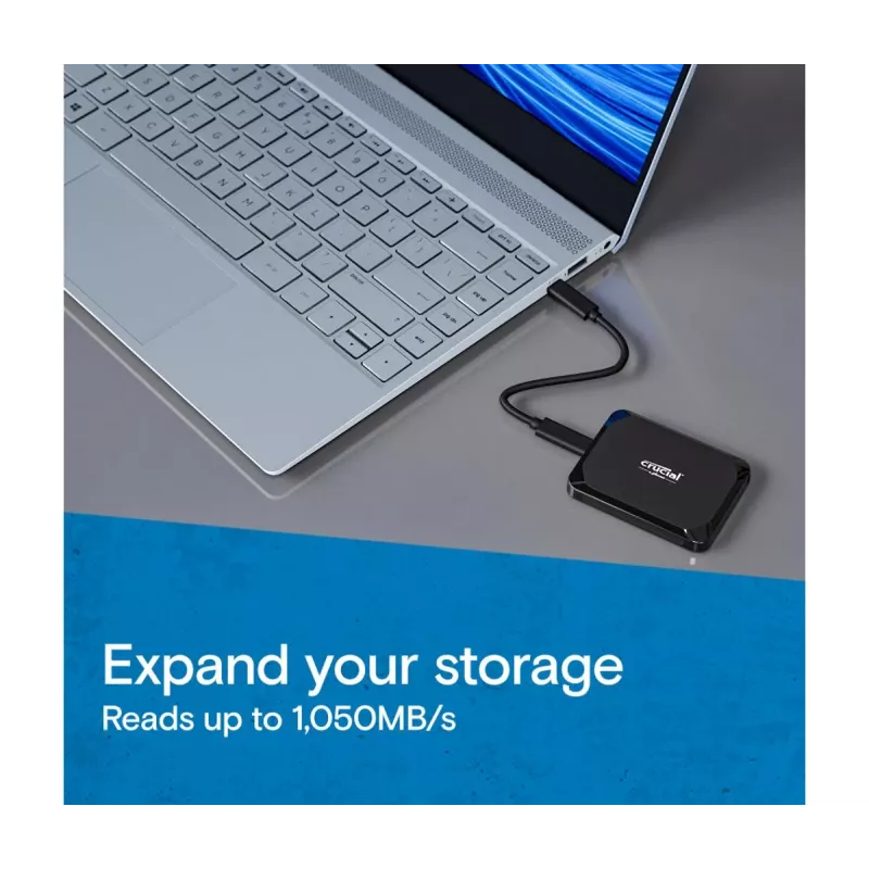 Crucial X9 4TB pārnēsājams SSD — USB-C 3.2 Gen 2