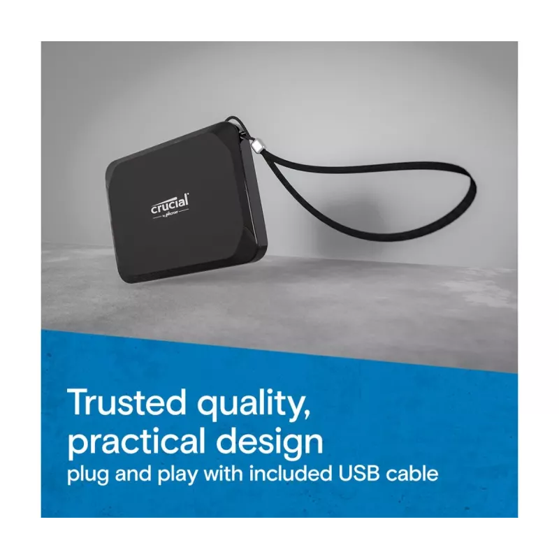 Crucial X9 4TB pārnēsājams SSD — USB-C 3.2 Gen 2