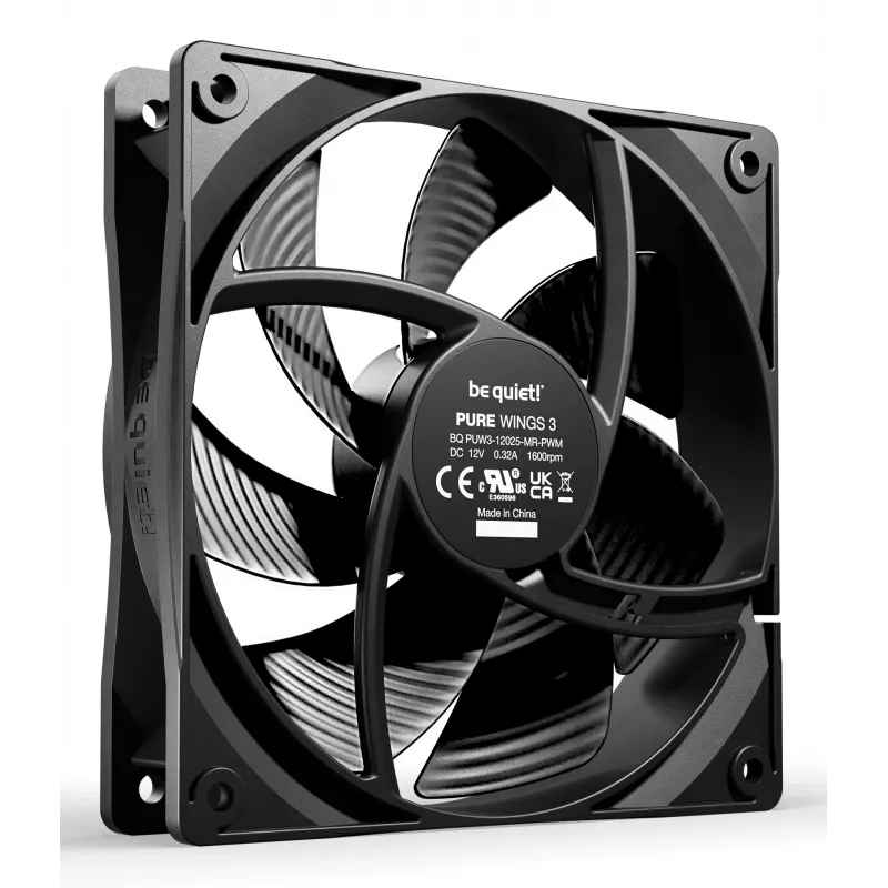 be quiet! Pure Wings 3 120mm PWM datora korpusa ventilators 12 cm melns 1 gab.