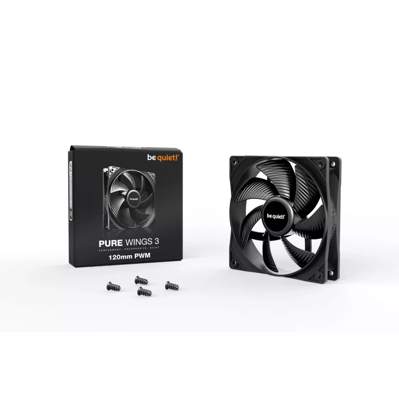 be quiet! Pure Wings 3 120mm PWM datora korpusa ventilators 12 cm melns 1 gab.