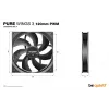 be quiet! Pure Wings 3 120mm PWM datora korpusa ventilators 12 cm melns 1 gab.