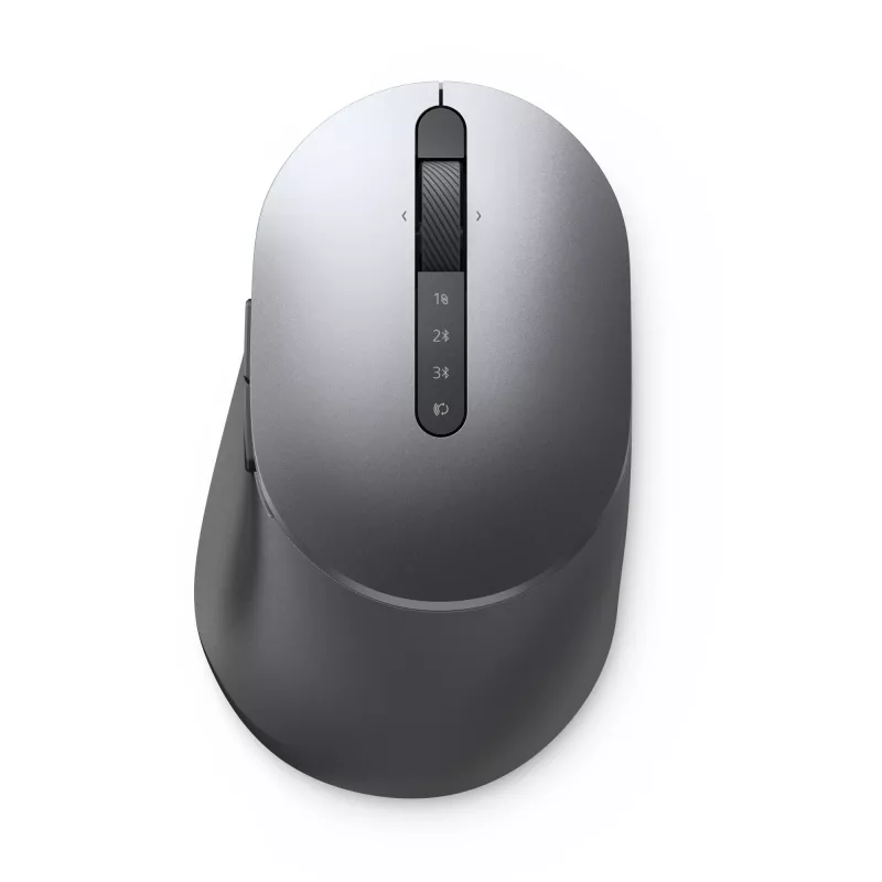 DELL Pro Plus Mouse - MS5320W, labroču, optiskā, RF bezvadu + Bluetooth, 1600 DPI, pelēka, titāna