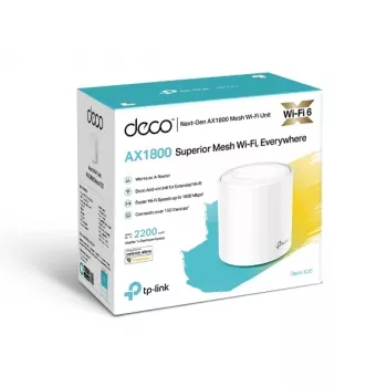TP-Link Deco X20 AX1800 veselas mājas Wi-Fi 6 tīkla sistēma, balta