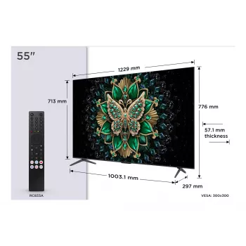 TCL C6K 55C6K televizors 139,7 cm (55 collu) 4K Ultra HD Smart TV Wi-Fi Metālisks