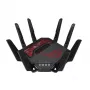 ASUS ROG Rapture GT-BE19000 bezvadu maršrutētājs Multi-Gigabit Ethernet Trīsjoslu (2.4 GHz / 5 GHz / 6 GHz) Melns, Sarkans