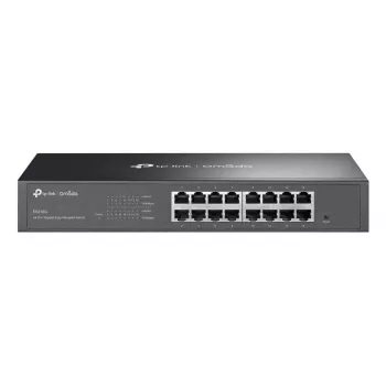 Pārvaldāms L2 Gigabitu Ethernet slēdzis TP-Link Omada ES216G — 16 x RJ-45 10/100/1000, 32 Gbit/s, 8000 MAC, melns, statīva montāžai