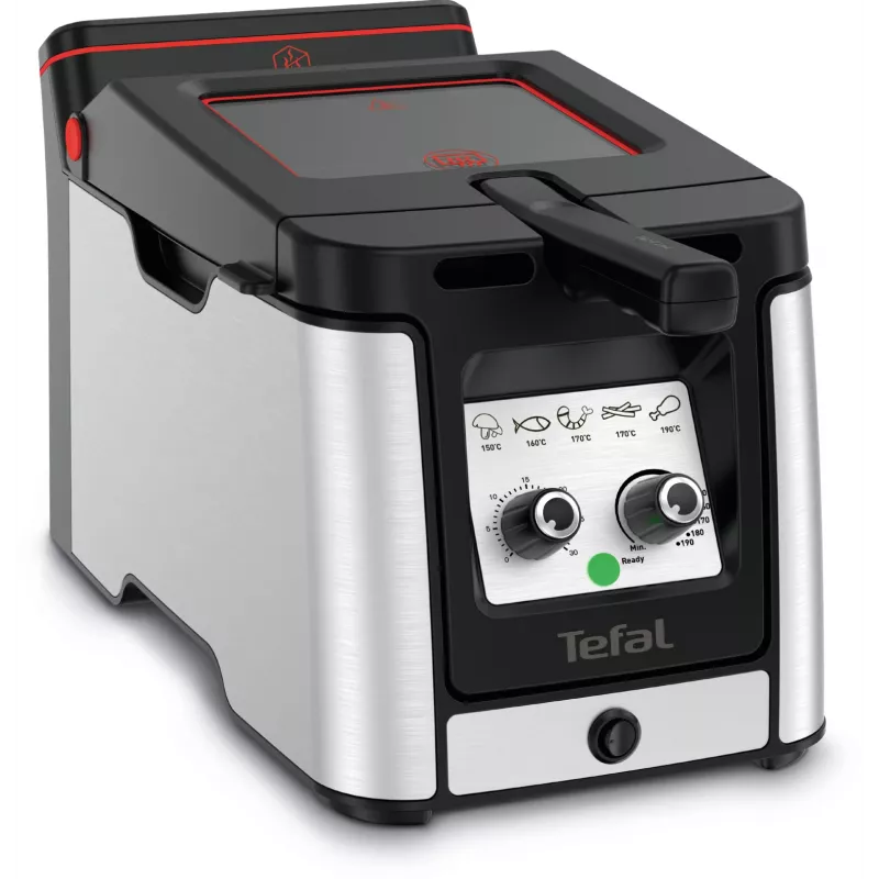 Tefal Clear Duo FR600D10 frī katls, 3,5 l, 2000 W, nerūsējošā tērauda / melns