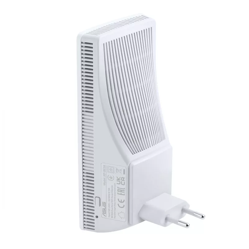 ASUS RP-BE58 divjoslu (2,4 GHz / 5 GHz) Wi-Fi 7 (802.11be) balts 1 iekšējā, EU kontaktdakša