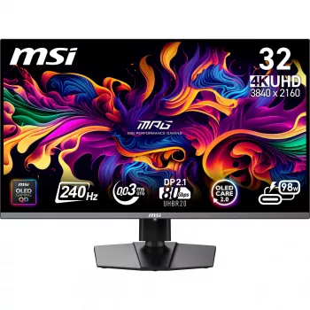 MSI MPG 322URX QD-OLED dators monitors 80 cm (31,5 colli) 3840 x 2160 pikseļi 4K Ultra HD Melns