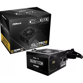 ASROCK Barošanas bloks Challenger Cl-750g 750W 80+ Gold Melns ATX