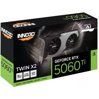 Videokarte Inno3D GeForce RTX 5060 Ti — 16 GB GDDR7, PCIe 5.0, 128-bit, 448 GB/s
