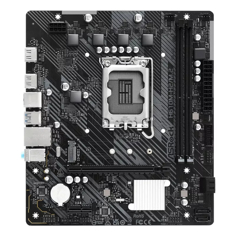 ASRock H610M-H2/M.2 mātesplate, LGA1700, Intel H610, 2x DDR4, 2x HDMI, micro ATX