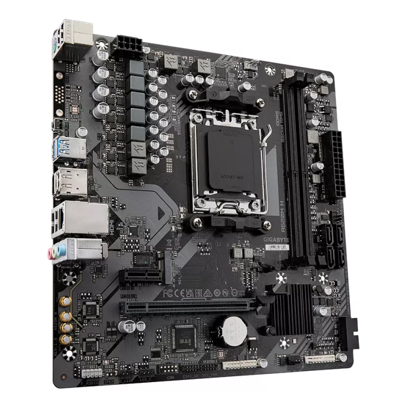 Mātesplate GIGABYTE A620M H – AMD Ryzen 8000, DDR5, PCIe 4.0 M.2