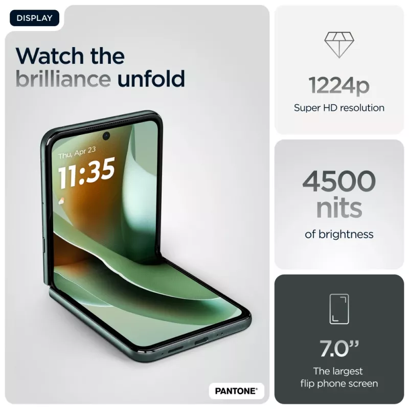 Motorola razr 60 ultra 17.7 cm (6.96 inch) Dual SIM Android 15 5G USB Type-C 16 GB 512 GB 4700 mAh Zaļš