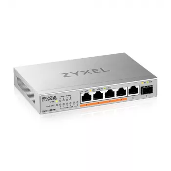 Zyxel XMG-105HP Nepārvaldāms 2.5G Ethernet (100/1000/2500) PoE slēdzis, sudraba