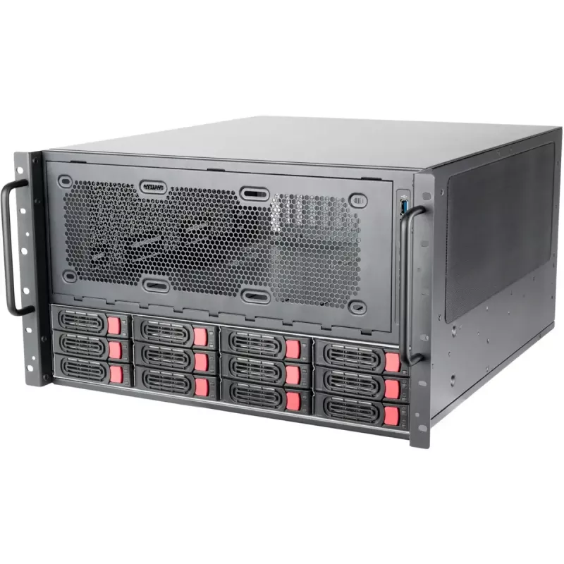 Korpusa SilverStone SST-RM61-312 plaukta korpuss melns