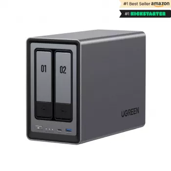 Ugreen NASync DXP2800 NAS Sistēma 2-Vietu Kompakta Intel® N100 8 GB DDR5 0 TB UGOS Pro Melna
