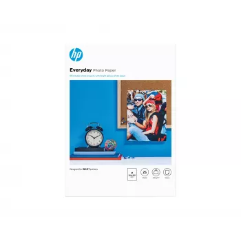 HP Everyday Photo Paper, Glossy, 200 g/m2, A4 (210 x 297 mm), 25 loksnes