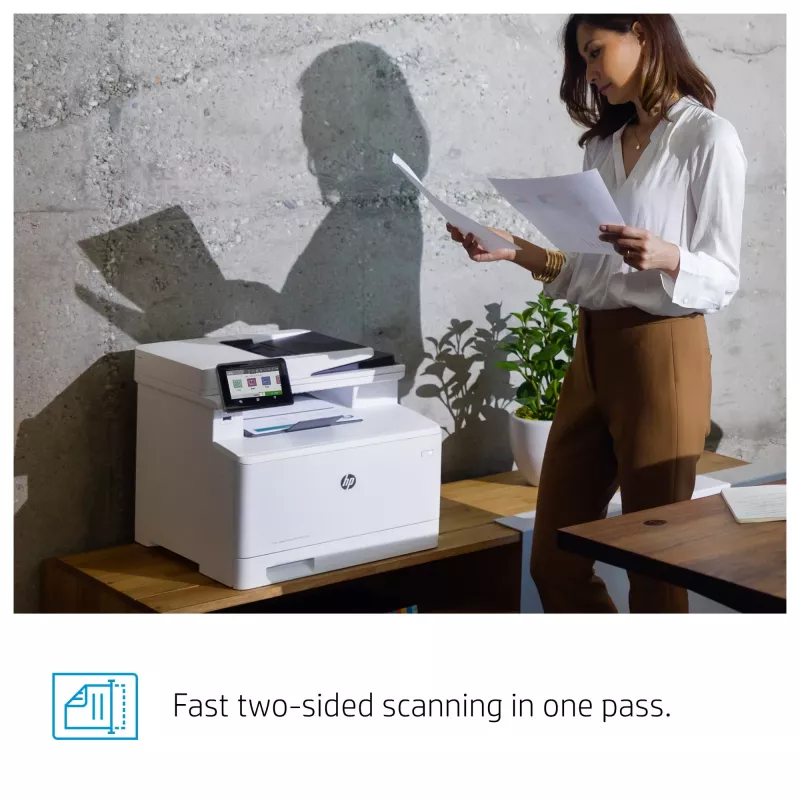 HP Color LaserJet Pro MFP M479fnw, Drukā, kopē, skenē, faksē, e-pasts, Skenēšana uz e-pastu/PDF; 50-lapu ADF