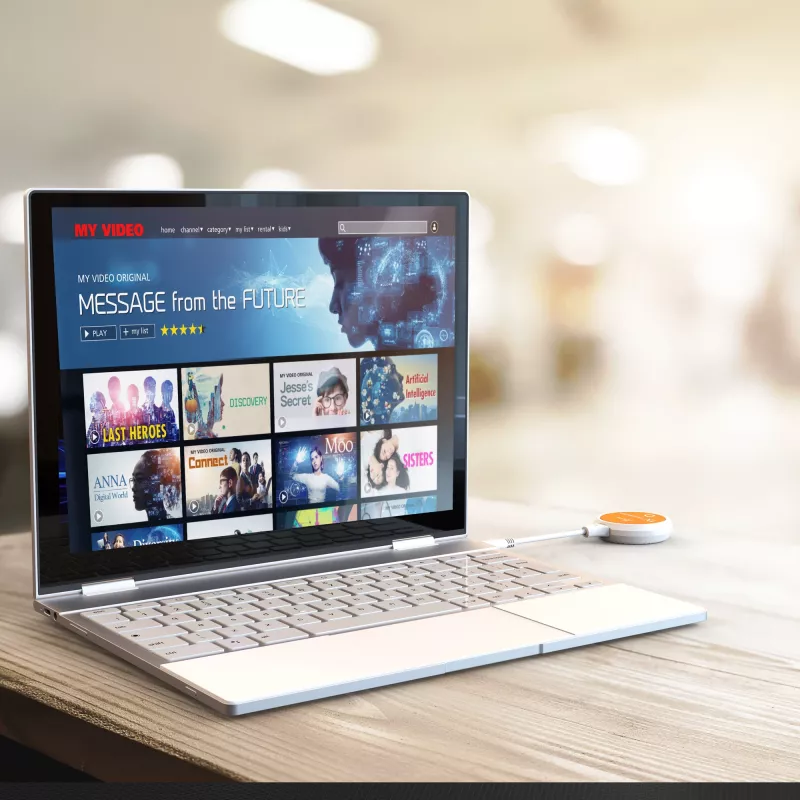 j5create JVAW62 ScreenCast USB-C® Bezvadu HDMI™ Pagarinātājs, Balts un Oranžs