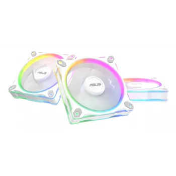 Korpusa ventilators ASUS Prime MR120 120 mm 1600 RPM Balts (3 komplektā, LED, 58 CFM, 23 dB)