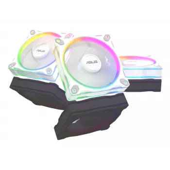 Korpusa ventilators ASUS Prime MR120 120 mm 1600 RPM Balts (3 komplektā, LED, 58 CFM, 23 dB)