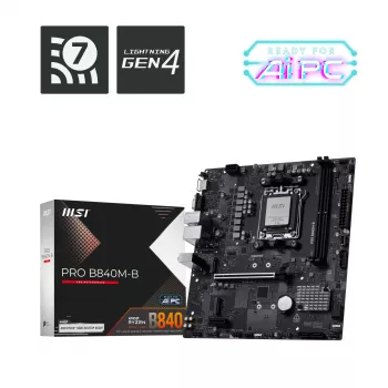MSI PRO B840M-B mātesplate AMD B840 Socket AM5 micro ATX