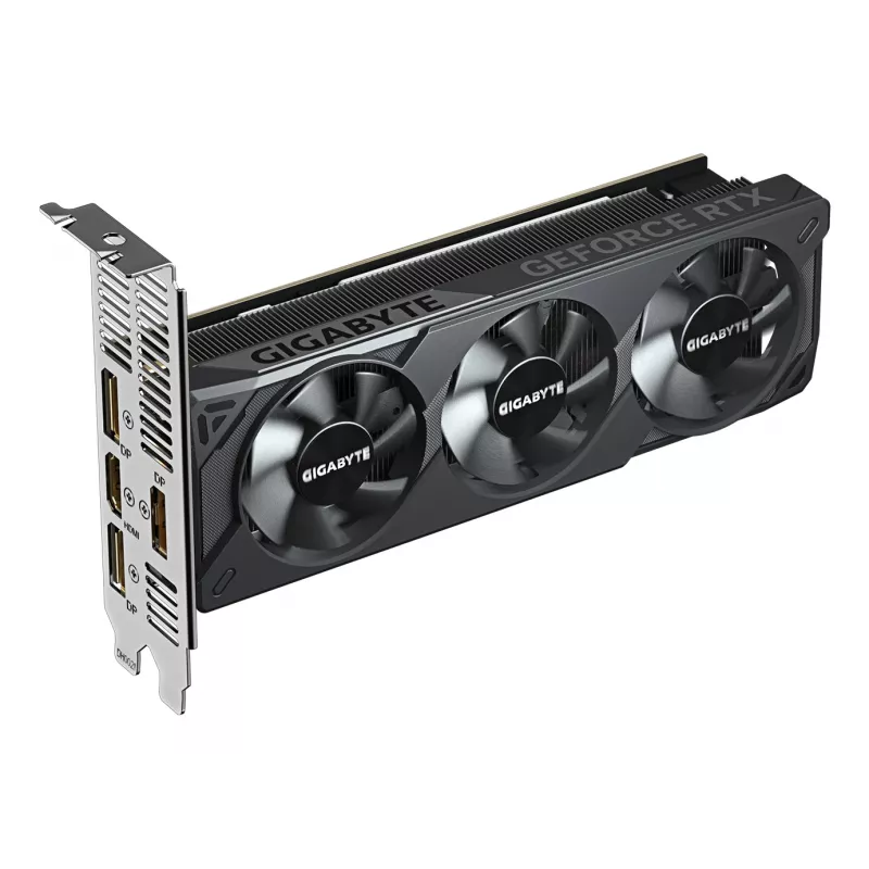 GIGABYTE GeForce RTX 5060 OC Low Profile 8G Grafiskā karte - 8GB GDDR7, 128 biti, PCI-E 5.0, 2512 MHz kodola frekvence, 3 x DisplayPort, 1 x HDMI, GV-N5060OC-8GL