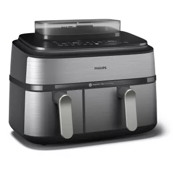 Philips 5000 sērijas NA555/00 fritieris Dubultā 9 L Brīvi stāvošs 2750 W Karstā gaisa fritieris Sudrabs