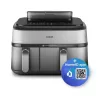 Philips 5000 sērijas NA555/00 fritieris Dubultā 9 L Brīvi stāvošs 2750 W Karstā gaisa fritieris Sudrabs