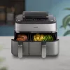 Philips 5000 sērijas NA555/00 fritieris Dubultā 9 L Brīvi stāvošs 2750 W Karstā gaisa fritieris Sudrabs